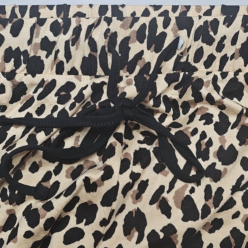 Leopard Print Drawstring Wide-Leg Sleep Pants - Picture 3 of 3